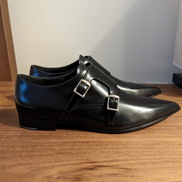 NWT Christian Dior Double Monk Strap Brushed Calf Skin Swing Shoe - EU 36.5 - Picture 3 of 8